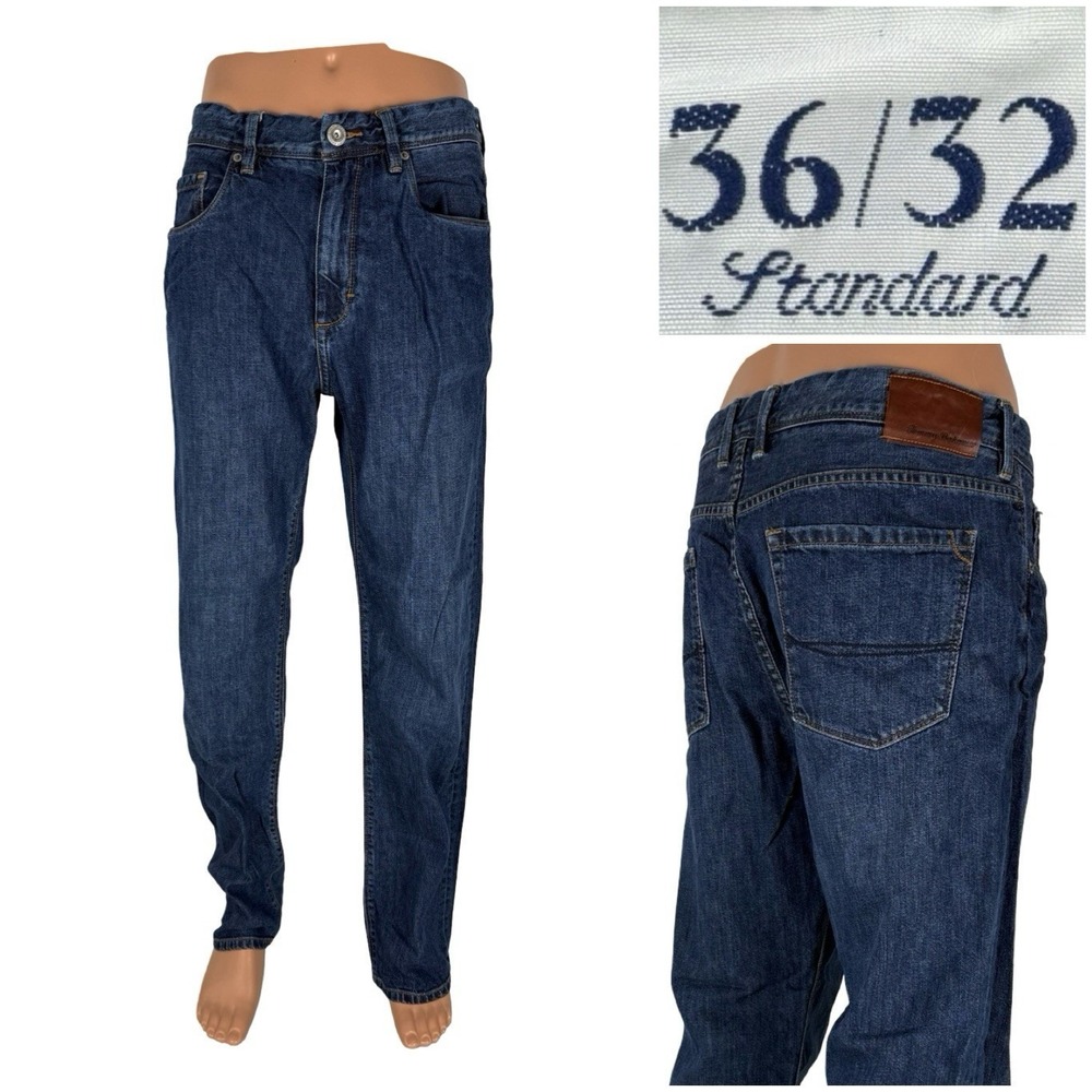 Tommy Bahama Mens 36 X 32 Jeans Standard 100% Cotton Denim Blue Straight Casual